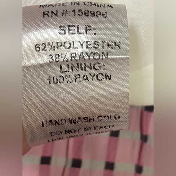 New York & Company - Gingham Smocked Tie- Shoulder Midi Dress (NWT) - Picture 5 of 6